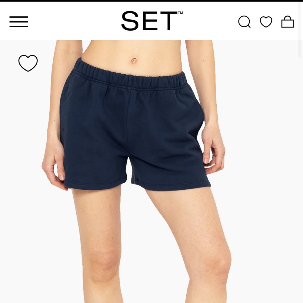 SET ACTIVE / heavy weight shorts and crew neck set